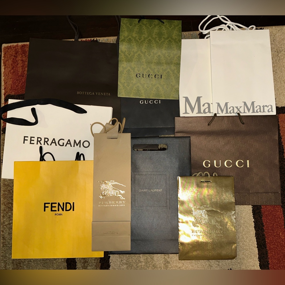 Gucci. Fendi. Designer Shopping Bags